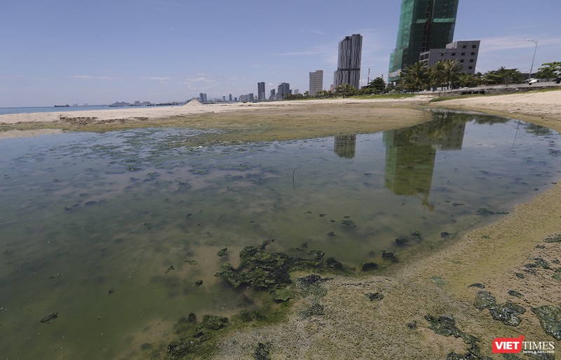 Cận cảnh một cống xả nước thải ra biển Đà Nẵng trên địa bàn Sơn Trà