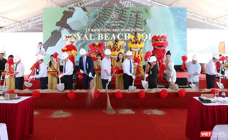 Lễ khởi công Dự án Khu nghỉ dưỡng tiêu chuẩn 5 sao quốc tế Hội An Royal Beach Resort tại khu vực biển An Bàng (TP Hội An, tỉnh Quảng Nam).