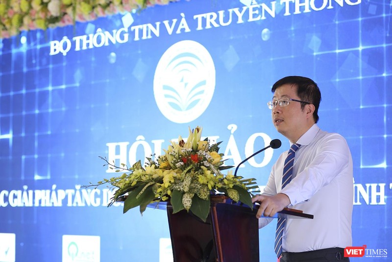 Ông Nguyễn Thanh Lâm, Cục trưởng Cục PT-TH &TTĐT phát biểu tại Hội thảo