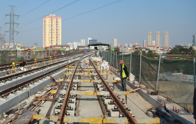 Tuyến Cát Linh - Hà Đông đã hoàn thành 90% xây lắp.