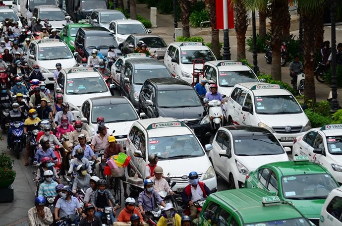 Nhiều tuyến phố Hà Nội sẽ cấm taxi theo khung giờ. (Ảnh Vietnamnet).