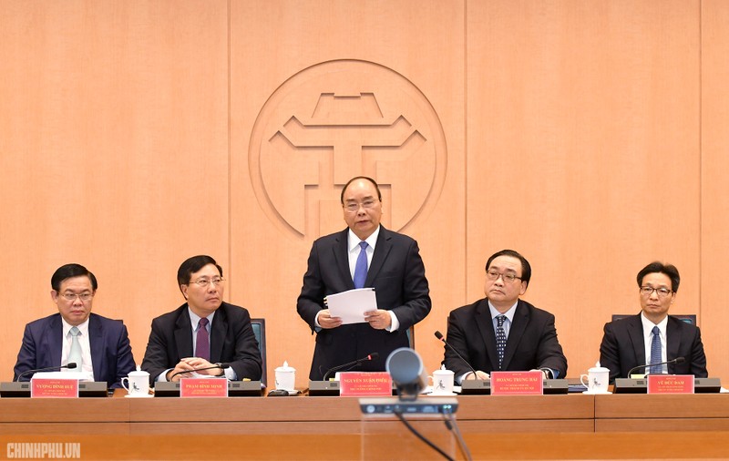 Thủ tướng Nguyễn Xuân Phúc phát biểu tại buổi làm việc/ Ảnh: VGP