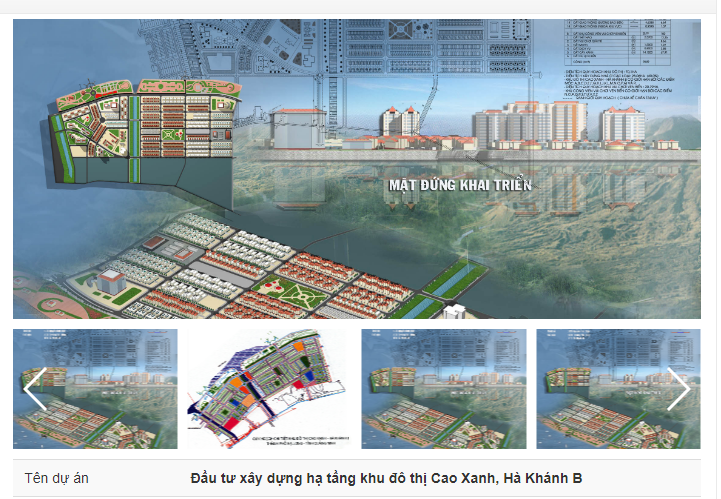 Bản vẽ dự án đầu tư xây dựng - kinh doanh hạ tầng khu đô thị mới Cao Xanh - Hà Khánh B/ Nguồn: hcc1.com.vn