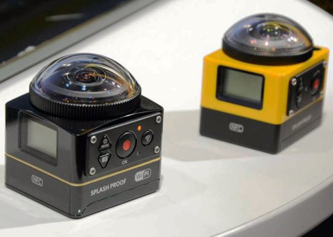 Kodak SP360 phiên bản 4K (màu đen) và tiêu chuẩn (màu vàng) - Ảnh: geeky-gadgets.com