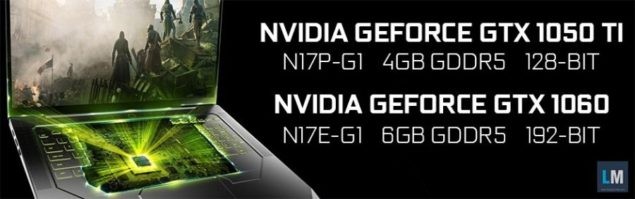 GeForce GTX 1050Ti và 1060 gia nhập dòng GPU cho laptop