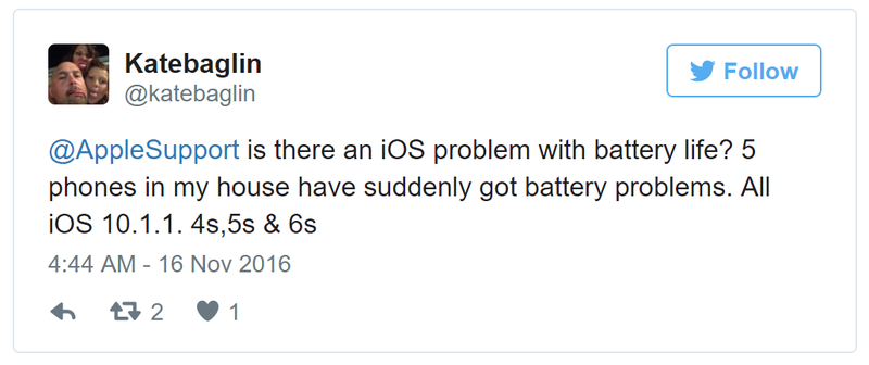 iOS 10.1.1 khiến iPhone hao pin