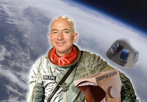 Ông chủ Amazon, Jeff Bezos tuyên bố sẽ bay vào vũ trụ. Ảnh: Market Watch