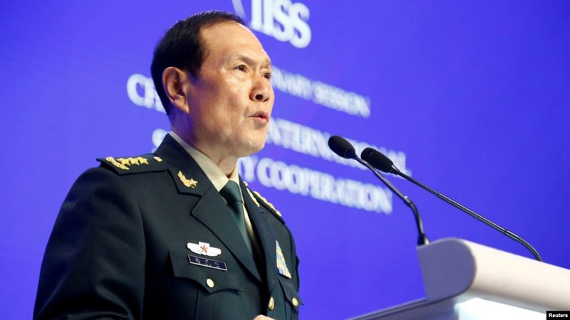 Phát biểu của Bộ trưởng Quốc phòng  Trung Quốc Ngụy Phượng Hòa tại Đối thoại Shangri-La được cho là đại diện cho phái cứng rắn ở Trung Quốc 