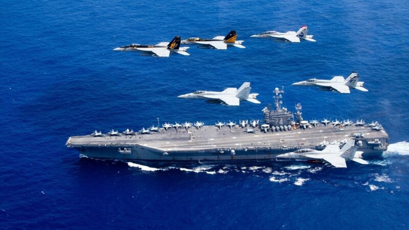 Tàu sân bay Mỹ ngày càng hoạt động thường xuyên hơn trên Biển Đông và biển Hoa Đông nhằm vào Trung Quốc (Ảnh: Getty).