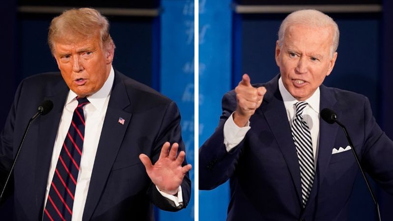 Cuộc tranh luận lần 2 giữa hai ứng cử viên Donald Trump và Joe Biden dự kiến ngày 15/10 có thể sẽ không diễn ra (Ảnh: DWnews).