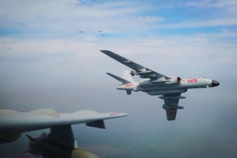 Quân đội Trung Quốc liên tục cho máy bay bay vào vùng nhận diện phòng không Tây Nam Đài Loan để gây sức ép quân sự (Ảnh: Dwnews).