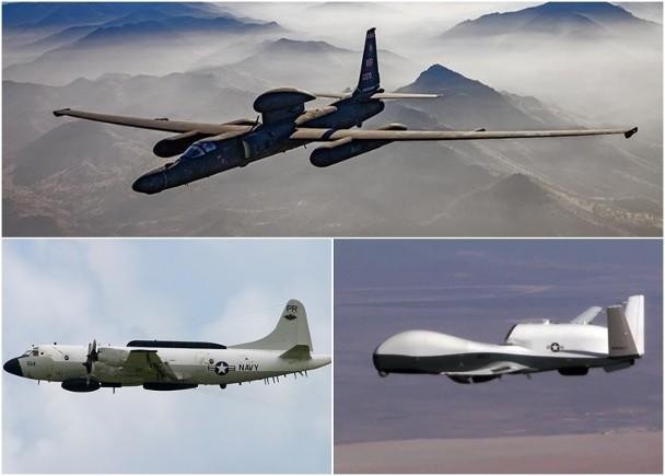 Ngày 2/2, Mỹ cho nhiều loại máy bay trinh sát bay trên vùng trời hai đầu cực Bắc và Nam Đài Loan (Ảnh: Dongfang).