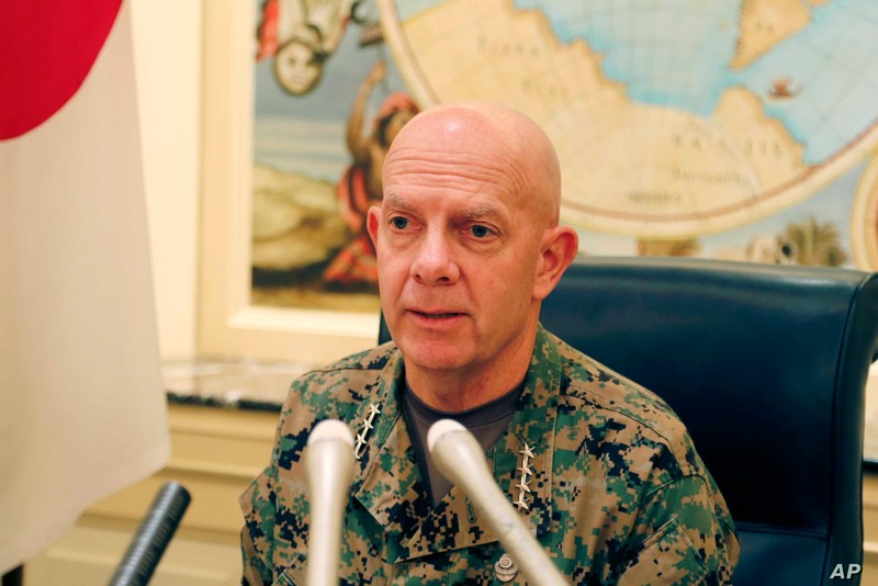 Đô đốc David Berger: lực lượng Thủy quân Lục chiến Mỹ cần được triển khai ra phía trước để răn đe Trung Quốc (Ảnh: AP).