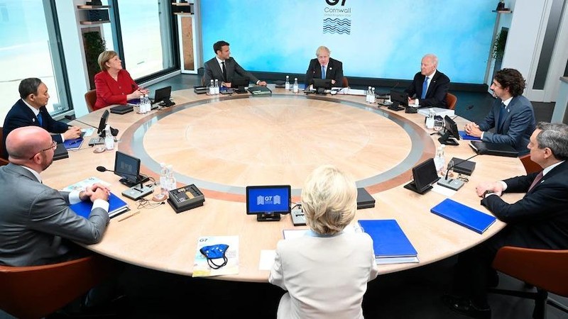 Các nhà lãnh đạo Mỹ, Nhóm G7 họp bàn đối phó Sáng kiến BRI của Trung Quốc (Ảnh: ABC).