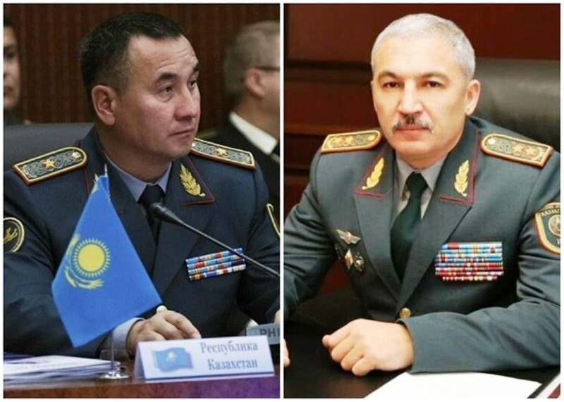 Ngày 19/8, Tổng thống Kazakhstan Tokayev bất ngờ cách chức Bộ trưởng Quốc phòng của ông Bektavov (trái), đưa ông Ruslan Zhaksylykov (phải) lên thay (Ảnh: Đông Phương).