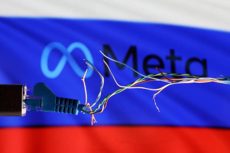 Ngày 11/10, Nga đã đưa Meta vào danh sách tổ chức khủng bố và chặn mọi dịch vụ (Ảnh: LTN).