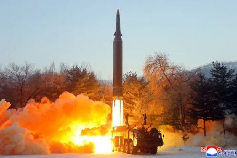 Tên lửa siêu thanh Hwasung-8 đã được Triều Tiên thử nghiệm thành công (Ảnh: KCNA).