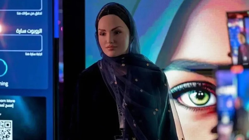 Ả rập Xê út giới thiệu robot Sara, có khả năng nói tiếng Ả rập và nhảy múa các điệu nhảy địa phương. Ảnh Engineering Interesting.