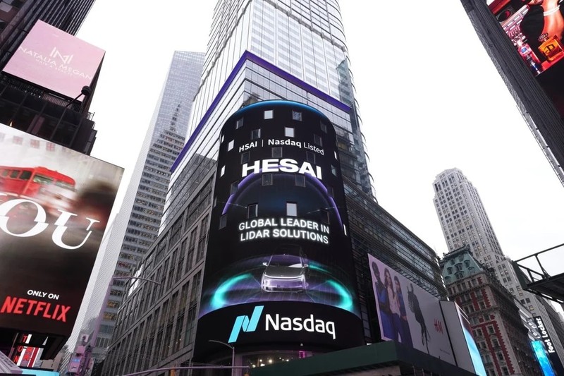 Hesai huy động 190 triệu USD trên đường niêm yết Nasdaq ngày 10/2, đợt IPO lớn nhất của công ty Trung Quốc tại Mỹ. Ảnh: Handout