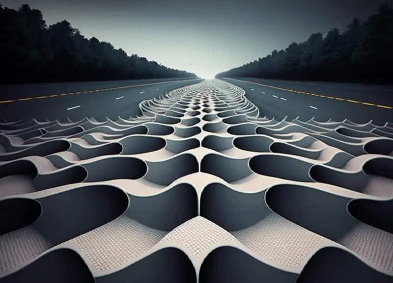 Bê tông siêu vật liệu mới được sử dụng trên đường cao tốc. Ảnh Amir Alavi