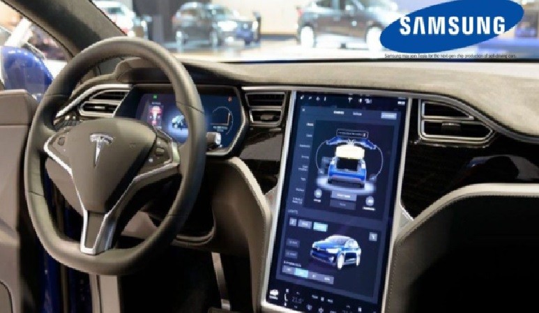 Xe điện Tesla, được trang bị chip Phần cứng 4 (HW 4.0). Ảnh Samsung. 