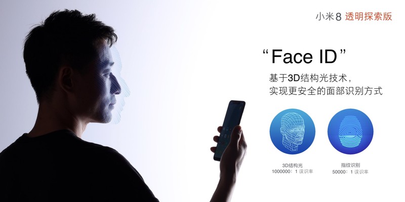 Khả năng nhận diện khuôn mặt 3D trên Xiaomi Mi 8. Ảnh Xiaomi