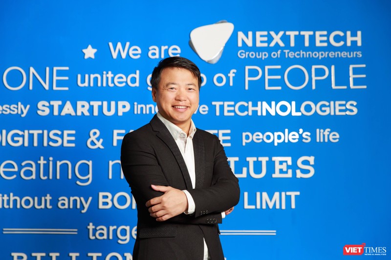CEO Nguyễn Hòa Bình, ông chủ của tập đoàn NextTech gồm 20 công ty thành viên hoạt động trên 7 quốc gia. NextTech từng được trang công nghệ TechCrunch ví như Alibaba của Việt Nam. Ảnh: NextTech