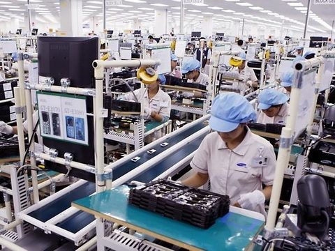 Dây chuyền sản xuất của Samsung tại Việt Nam