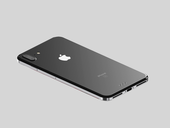 Một concept iPhone 8 với chất liệu thép và kính. 
