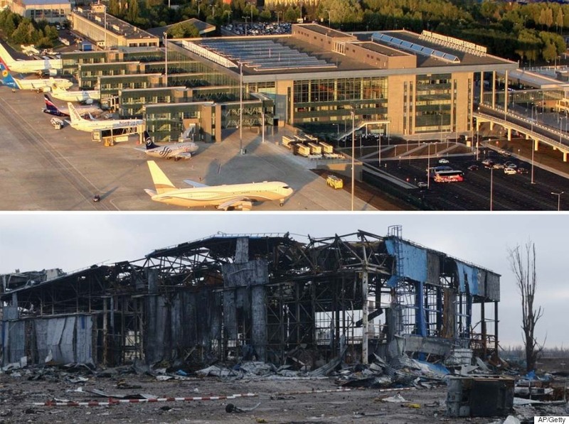 Sân bay Donetsk ngày trước và bây giờ