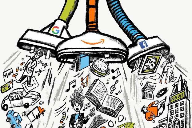 Sức mạnh và tầm ảnh hưởng khủng khiếp của Google, Amazon và Facebook (tranh minh họa của Robert Neubecker)