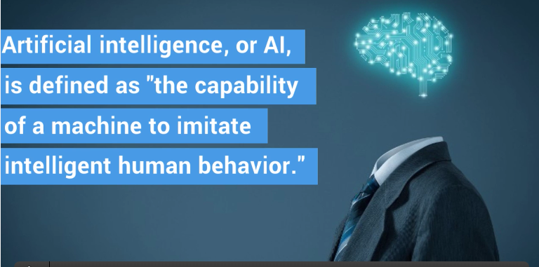 Trí tuệ nhân tạo (AI) được định nghĩa là "khả năng của máy móc mô phỏng hành vi thông minh của con người.