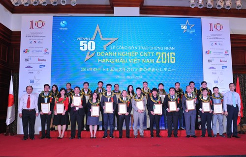 Lễ công bố 50 doanh nghiệp CNTT hàng đầu Việt Nam 2016.