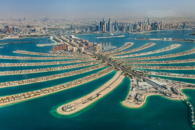 Đảo nhân tạo hình lá cọ ở Dubai. Ảnh http://vietnamtourism.com.vn