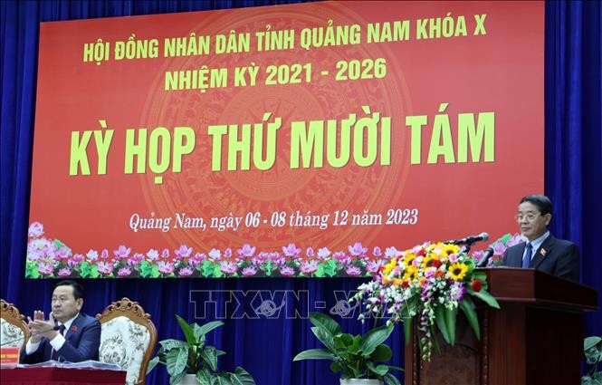 Phó Chủ tịch Quốc hội Nguyễn Đức Hải phát biểu tại Kỳ họp (Ảnh TTXVN)