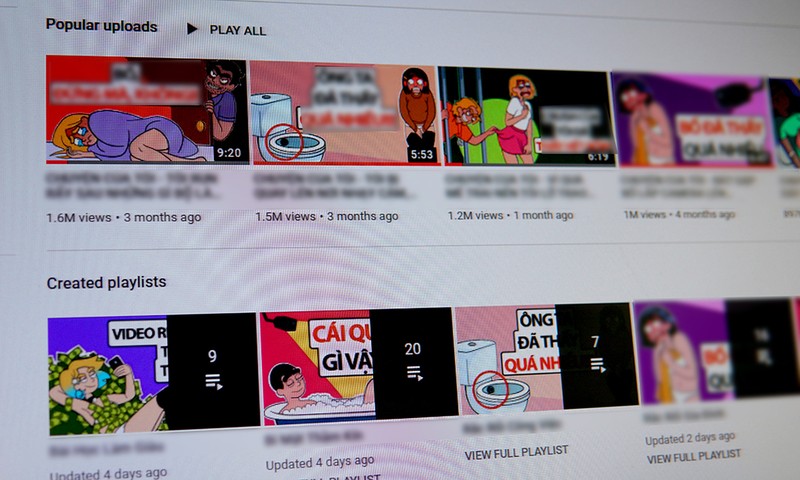 Nội dung 'người lớn' ẩn trong video hoạt hình trên YouTube