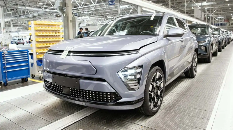 Mẫu xe điện hoàn toàn mới 2024 Kona Electric tại nhà máy Hyundai Motor Manufacturing Czech.