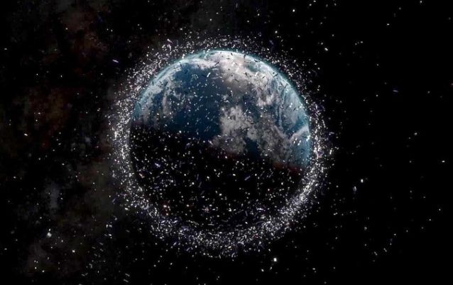 Mô tả rác vũ trụ trong quỹ đạo Trái Đất. Ảnh: Yahoo News