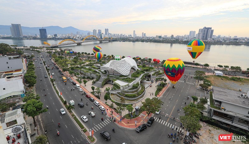 Ngày hội khinh khí cầu tại Đà Nẵng nhìn từ trên cao
