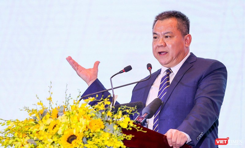 Ông Nguyễn Tâm Tiến - Tổng Giám Đốc Trungnam Group phát biểu tại Diễn đàn Đầu tư Đà Nẵng 2022.