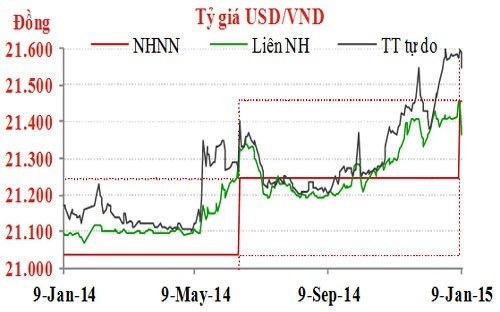 Diễn biến tỷ giá USD/VND trong một năm qua - Nguồn: TNG Holdings Việt Nam.