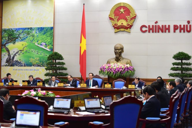 Phiên họp Chính phủ thường kỳ tháng 2-2016 - Ảnh: Chinhphu.vn