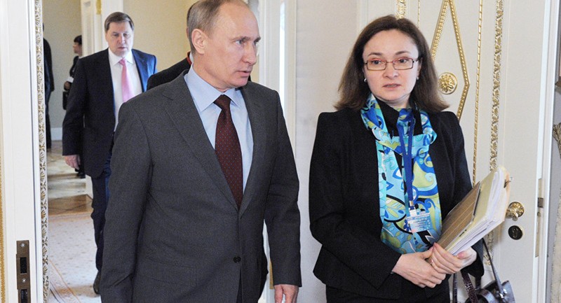 Ông Putin và bà Elvira Nabiullina