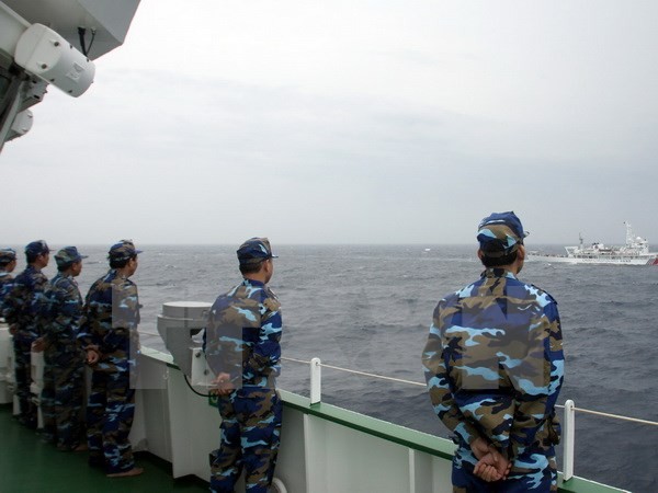 Cảnh sát biển Việt Nam trong một cuộc tuần tra chung trên Vịnh Bắc Bộ