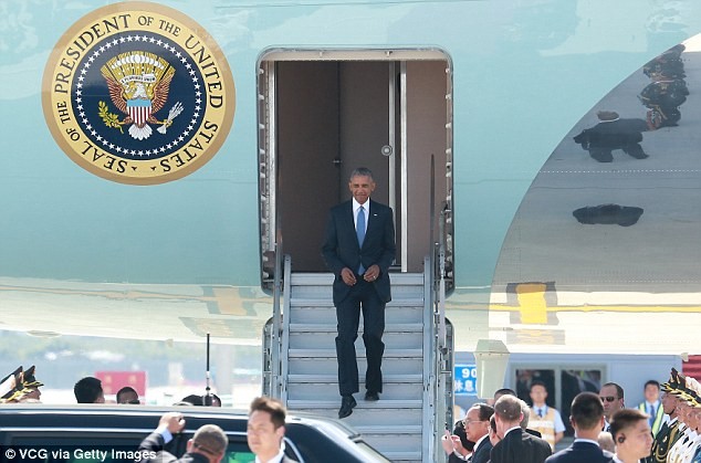 Không có thảm đỏ đón tiếp ông Obama như các nguyên thủ khác khi tới Hàng Châu