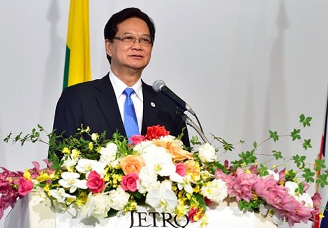 Thủ tướng Nguyễn Tấn Dũng phát biểu tại Diễn đàn kinh tế 5 nước tiểu vùng Mekong. Ảnh VGP/Nhật Bắc.
