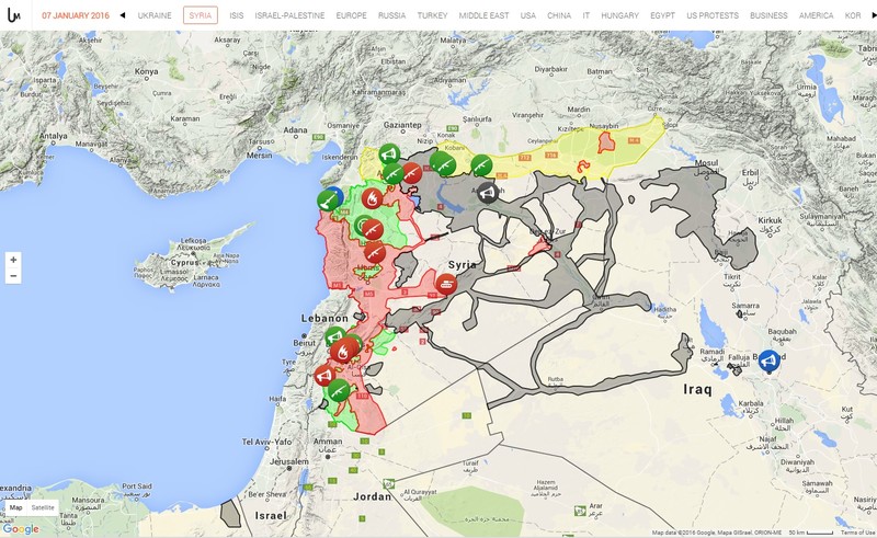 Tổng quan tình hình chiến sự Syria đến sáng ngày 07.01.2016