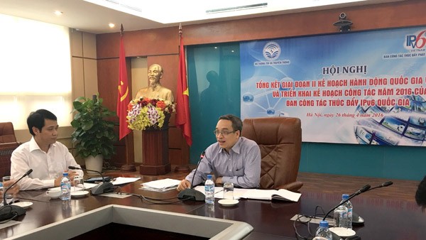 Thứ trưởng Bộ TT&TT Phan Tâm phát biểu chỉ đạo tại  Hội nghị Tổng kết giai đoạn 2 Kế hoạch Hành động Quốc gia về IPv6.