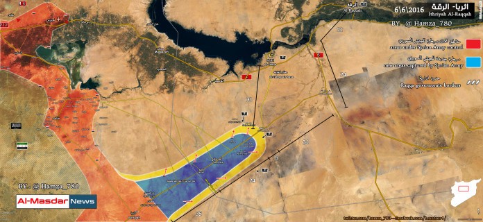 Trung đoàn 555, Lữ đoàn Diều hâu Sa mạc tấn công quốc lộ Salamiyah-Raqqa