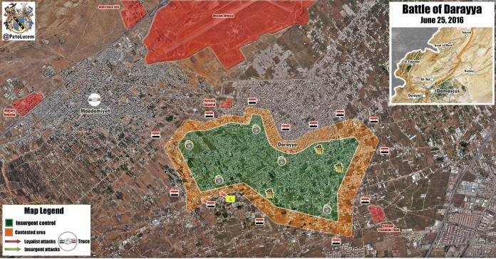 Tình hình chiến sự ở thành phố vệ tinh Darayya